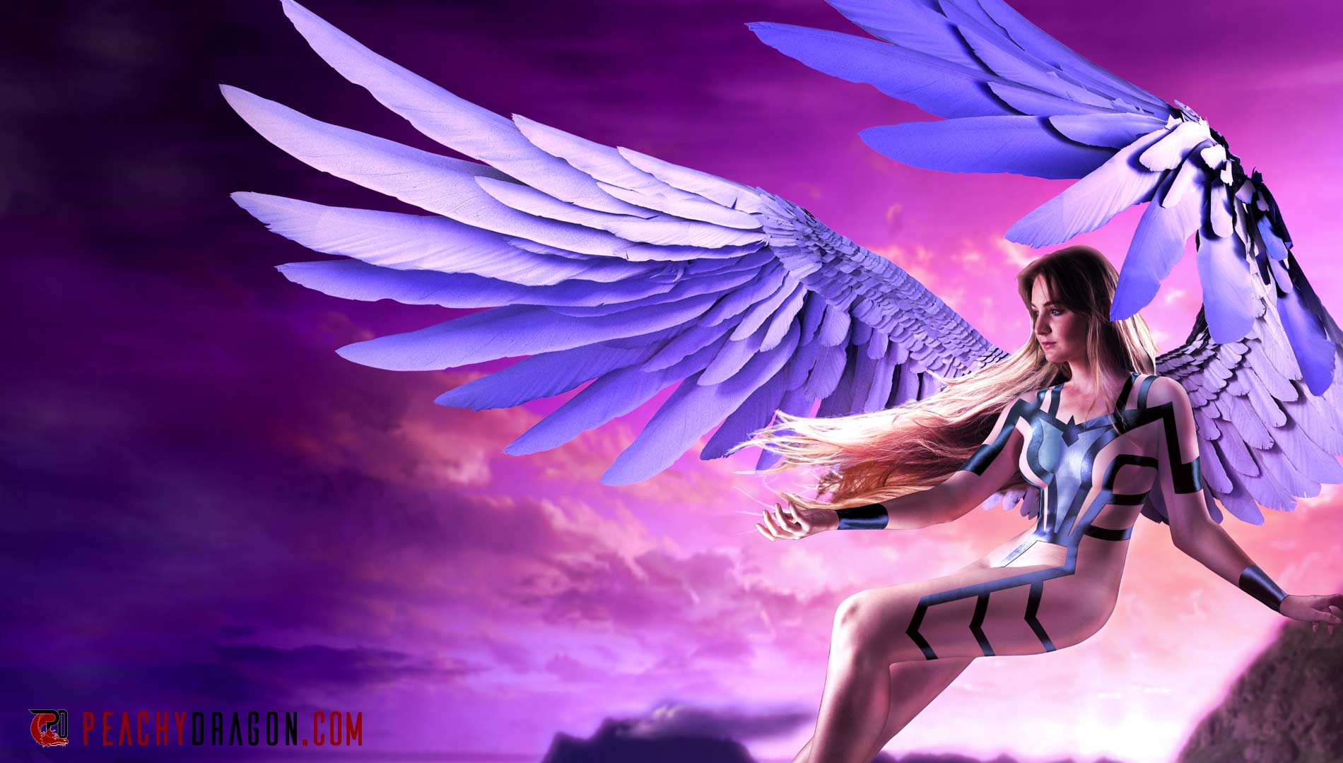 Fantasy Archangel Gender-bend photograph