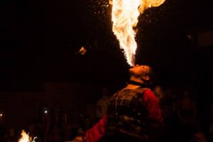 Live event fire dancer photography