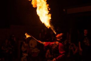 Live event fire dancer photography