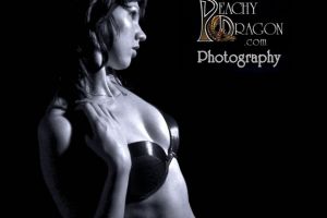 Location photo of model in lingerie